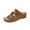 Brown, variant on Womens Floral Detail Perforated Dual Strap Wedge Slide Sandals Summer Comfort Casual Vacation Everyday Sandals