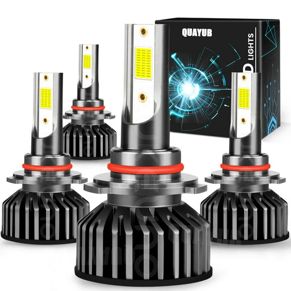 9005 9006 LED Headlights Kit Combo Bulbs 8000K/6000K High Low Beam Super Bright