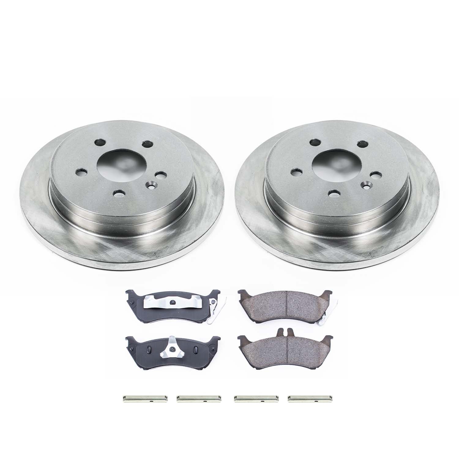 AM Autoparts Rear Disc Brake Pad & Rotor Kit – For Ford Truck (Semi-Metallic, 11.02 Inch)