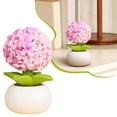 thumbnail image 2 of 1Pc Cute Desk Accessories Mini Fake Plant, Kawaii Resin Hydrangea Flower Figurine with Smile Face Pot, Aesthetic Office Decor Cubicle Bookshelf Knick Knack, 2 of 9