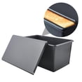 thumbnail image 4 of Raindrops Black Metal Loaf Pan with Lid for Baking Homemade Bread and Toast, Non-Stick 1 Pc, 4 of 6