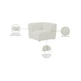 thumbnail image 3 of Meridian Furniture Miramar Cream Durable Linen Textured Corner, 3 of 7