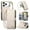 White, variant on Poweltek for iPhone 17 Pro Max PU Leather Wallet Case with Card Holder, Magnetic Flip Zipper Phone Cover with Wrist Strap Multi-Angle Stand Folio Cover, White