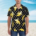 thumbnail image 2 of Honeii Banana Print Men’s Hawaiian Shirt,Classic Button-Down Short Sleeve Shirt, for Beach, Vacation, and Outdoor Activities,3X-Large, 2 of 7