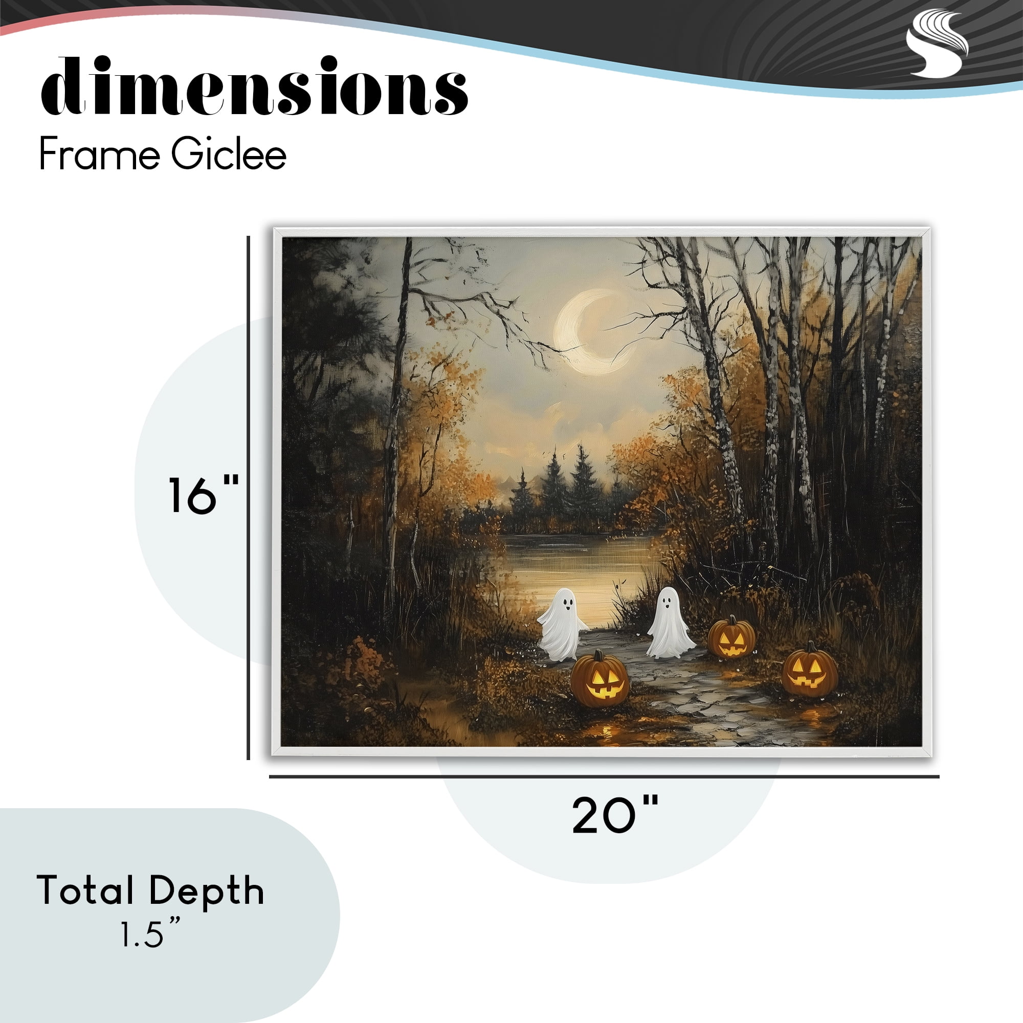 Autumn Ghosts at Lake White Framed Giclee Art, design by Arlington Prints