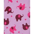 thumbnail image 2 of Leveret Kids Footed Cotton Pajama Pink Elephant 3-6 Month, 2 of 2