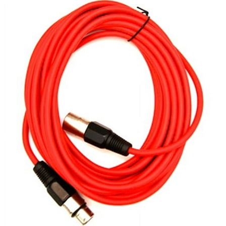 Seismic Audio SAXLX-25, Red 25 Foot XLR Microphone Cable