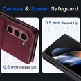 thumbnail image 2 of Compatible Samsung Galaxy Z Fold 5 Case with Card Holder & Kickstand,Wine Red Shockproof Leather Storage Cases Wallet Credit Card Slot Cover Phone Case for Samsung Galaxy Z Fold 5 5G Case Women, 2 of 14