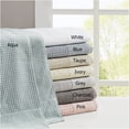 thumbnail image 3 of JERFIT 6-Piece Waffle Weave Bath Towel Set, Antimicrobial Quick-Dry 100% Cotton Towels, Soft Grey Bathroom Towel Set for Spa, 3 of 10