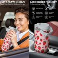 thumbnail image 6 of 1pc strawberry 30oz Tumbler with Straw & Handle - Insulated Stainless Steel Cup | Holiday Gift for Man Women (Christmas, Valentine's, Birthday), 6 of 7