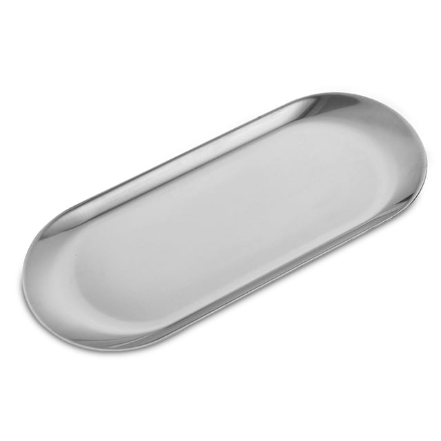 Cateissary Almacenamiento de tuercas para pasteles de comedor bandeja de postre de carne collar de de toalla de acero inoxidable para Herramientas y accesorios para hornear Plata L Cateissary HA008742-04