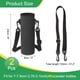 thumbnail image 2 of 2 piezas de funda de botella de agua de neopreno con correa, bolsa portabotellas de vidrio aislada de 40 oz, funda de botella de bebida colapsable con asa, negra, 2 of 6