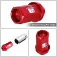 thumbnail image 4 of J2 Engineering 20Pcs Red M12 x 1.25 Wheel Tire Lug Nuts Closed End Aluminum Replacement with Adapter J2-LN-T7-038-125-RD, 4 of 5
