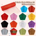 thumbnail image 3 of 2 Rolls Red Mesh Ribbon, Christmas Deco Mesh 10 Inch x 30 Feet Each Roll, Metallic Red with Foil Ribbon for Christmas Tree Decorations Halloween Party Decor Crafts Wreaths,rojo/dorado, 3 of 7