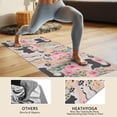 thumbnail image 4 of Husky Dog Flower Floral Hot Yoga Mat Towel Non Slip for Hot Yoga - Quick-Drying Yoga Mat Cover with 4 Corner Pockets with Travel Bag - Hot Yoga Towel Non Slip 74"x26", 4 of 6