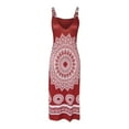 thumbnail image 4 of Qiopertar Robe Décontractée Mode pour Femmes Imprimé Totem Col en V à Bretelles une Pièce Liquidation Livraison Gratuite à Moins de 5$ jusqu'à 90 % de Réduction, 4 of 5