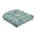 thumbnail image 2 of Pillow Perfect Tropical Leaf Verte Wicker Seat Cushion, 2 of 2