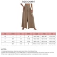 thumbnail image 5 of Pantalones largos de mujer Pantalones de pierna ancha de talle alto Pantalones sueltos con cremallera Pantalones de color puro de verano Caqui L, 5 of 5