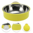 thumbnail image 3 of Unique Bargains 1 Pc Thickening Hanging Dog Bowl for Indoor and Outdoor Plastic Stainless Steel Yellow Large, 3 of 4