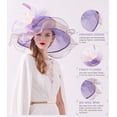 thumbnail image 3 of Women Organza Hats Two Wear Ways,Hat Flower Can Be Used As a Headwear, 3 of 6