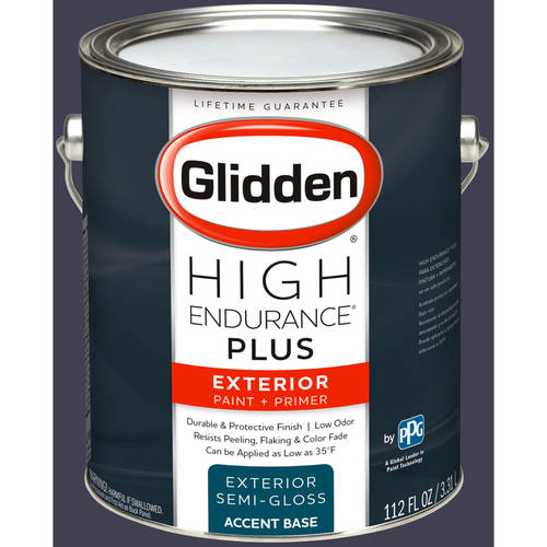 Glidden High Endurance Plus Exterior Paint and Primer, Black Tulip