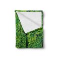 thumbnail image 2 of Nature Soft Flannel Fleece Blanket, Woodland Tree Forest Jungle in Sunny Day Mother Earth Environment Picture, Cozy Plush for Indoor and Outdoor Use, 60" x 80", Fern Green Seal Brown, by Ambesonne, 2 of 5