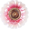 thumbnail image 3 of Glass Bird Bath Outdoor Birdbaths Garden Birdfeeder with Metal Stake Pink(Height:31ih), 3 of 7