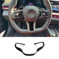 thumbnail image 2 of For BMW X3 G45 2025 Carbon Fiber Car Steering Wheel Cover Trim Decoration Interior Accessories SZRH, 2 of 5
