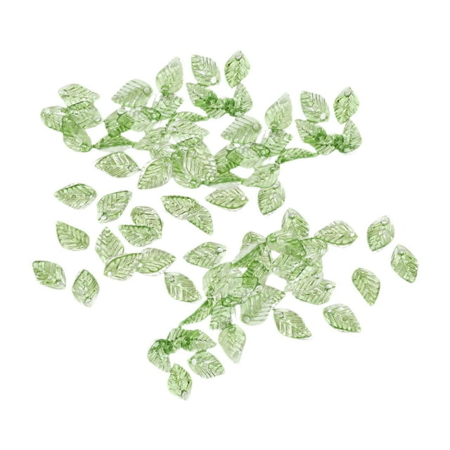 50 cuentas sueltas con forma de hoja, elegantes adornos, colgantes con forma de hoja, suministros para hacer joyas, manualidades, llaveros, diademas. 09 x 13 cm
