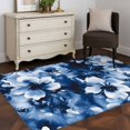 thumbnail image 3 of 4'x6' Area Rugs, Blue Spring Floral Indoor Outdoor Area Rug for Living Room Bedroom, Summer Botanical Flowers Abstract Washable Bathroom Rugs Kitchen Floor Carpet Mats Home Decor Aesthetic, 3 of 8