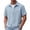 Sky Blue, variant on Guluxicc Men's V-Neck Shirts Classic Fit Everyday Wear Short Sleeve Shirts Summer Casual Outfits