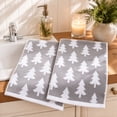 thumbnail image 7 of Rysoverian 2 Pcs Christmas Tree Hand Towels Soft Absorbent Fingertip Towels Holiday Kitchen Bathroom Decor, 7 of 7