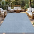 thumbnail image 3 of Fsddascl Vintage Sky Blue Outdoor Rug for Patio/Deck, Non-Slip Large Area Rug 5 x 8 Ft, Farmhouse Retro Solid Color Linen Texture Indoor Outdoor Rugs Washable Area Rugs, Camping Rug Carpet Runner, 3 of 9
