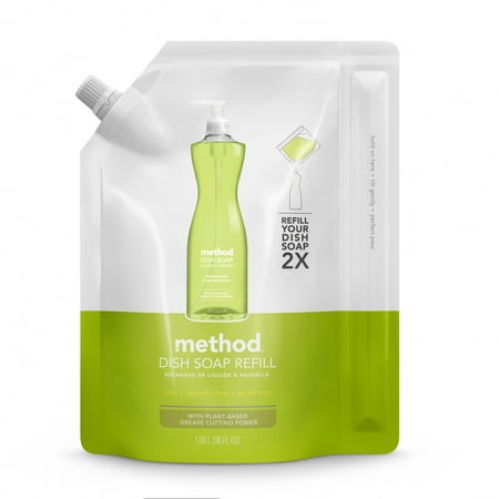 Method Gel Dish Soap Refill, Lime + Sea Salt, 36 Ounces