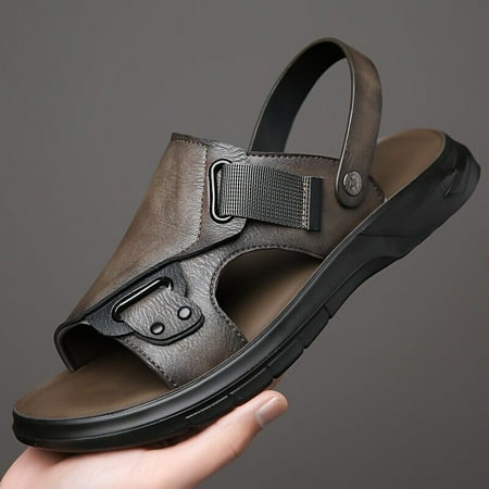 

Men s Sandals Arch Support Casual Leather Summer Outdoor Beach Fisherman Sandals