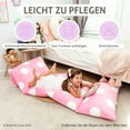 thumbnail image 5 of Butterfly Craze Floor Pillow Bed Lounger Cover, for Kids & Adults, Holds 5 Pillows, Cover Only, Light Pink Polka Dot, Queen Size, 5 of 7