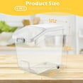 thumbnail image 2 of 4 Pcs Rice Storage Container with Wheels 38.5 lb Airtight Flour Storage Container with Cup Pet Food Storage Container Dog Cat Food Bin Rice Container Set for Dry Food, Sugar, Baking Supplies, 2 of 5