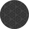 thumbnail image 1 of Ahgly Company Machine Washable Indoor Round Transitional Midnight Gray Area Rugs, 3' Round, 1 of 7