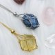 thumbnail image 1 of Collar de soporte de cristal artesanal jaula de piedra de acero inoxidable, collar colgante de cristal, joyería de piedra de cuarzo para hombres y mujeres 15, 1 of 1