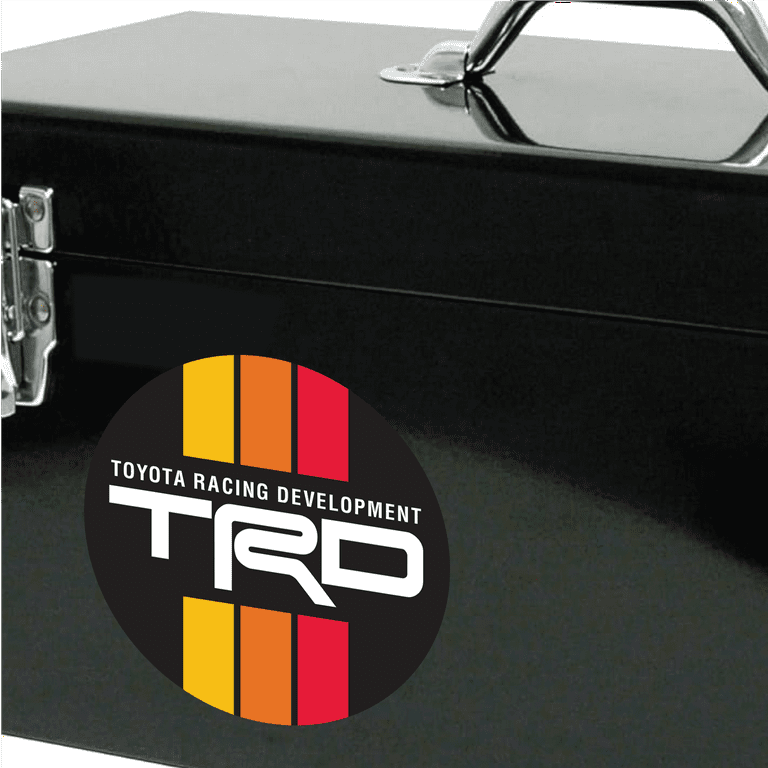 Toyota TRD Retro Stripe Metal Automotive Decal, 6