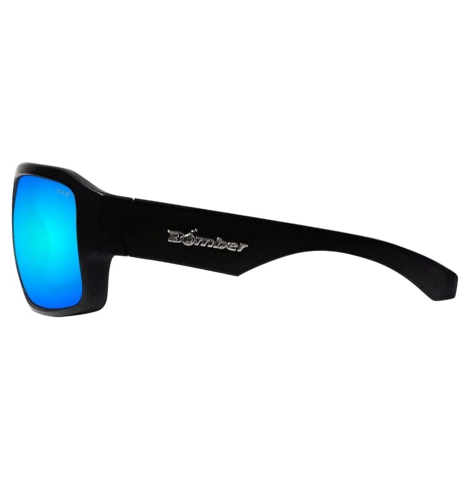 Safety Sunglasses for Men, Matte Black Frame with Ice Blue Safety Sunglass Lens, Gray Foam Non-Slip Lining, Floating Eyewear - M103ICE