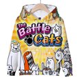 thumbnail image 3 of Sudadera con capucha con estampado 3D de The Battle Cats para niños y niñas, sudadera con dibujos animados divertidos, chándal Kawaii para niños, ropa de otoño para niños, 3 of 5