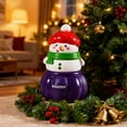 thumbnail image 6 of Mini Christmas Lighted Snowman Figurine Glittering Tabletop Decoration Ornament Figurine Night Light Lamp Holiday Centerpiece, 6 of 7