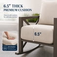 thumbnail image 3 of POTEBAN 3-Piece Metal Patio Rocking Chair Set, Heavy Duty 350 lbs Capacity Outdoor Bistro Furniture Set with 2 Rockers, Thick Cushions and Coffee Table for Porch, Rust-Resistant, Beige, 3 of 9
