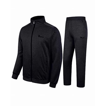 Download TBMPOY Men Front-Zip Mock-Neck Stretch Track Pant Suit ...