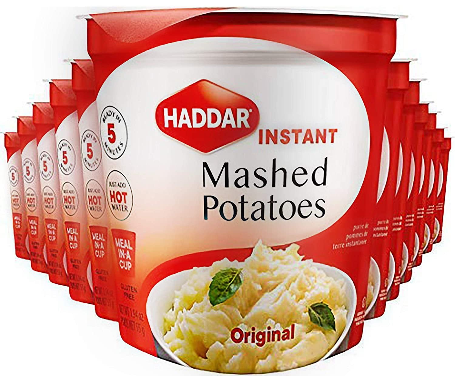 Haddar Gluten Free Original Instant Mashed Potatoes 1 94oz 12 Pack