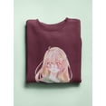 thumbnail image 3 of Manga Schoolgirl Kyun? Sweatshirt Women -Image by Shutterstock, Female x-Large, 3 of 4
