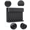 thumbnail image 3 of Viaje SEIVI Negro PC Protección Inteligente Pantalla Inteligente De Viaje Portátil Cargador De Batería USB De Ocho Ranuras Para Carga Ni MH Ni Cd AA AAA, 3 of 7