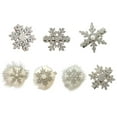 thumbnail image 5 of 6Pcs Elegant Rhinestones Snowflake Hair Clip With Pearls Comfortable Christmas Hair Ornament Holiday Party Gift, 5 of 6