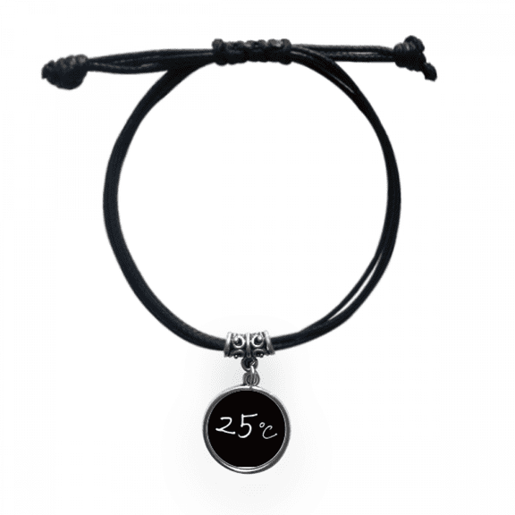 kowledge unit temperature bracelet leather wristband black jewelry